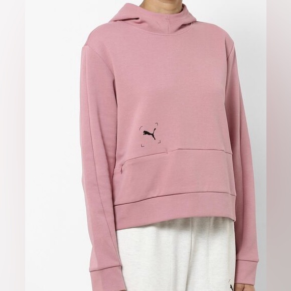 PUMA pink hoodie with zip pocket - Picture 2 of 9